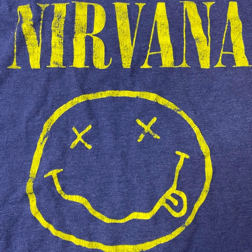 Nirvana band tee in blue and yellow - Picture 2 of 6